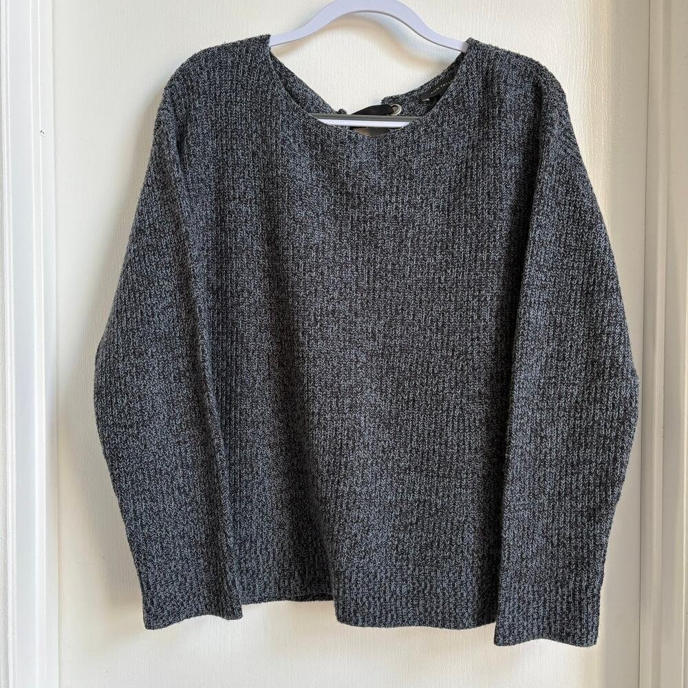 Ann Taylor Dark Blue Wool Blend Sweater XL